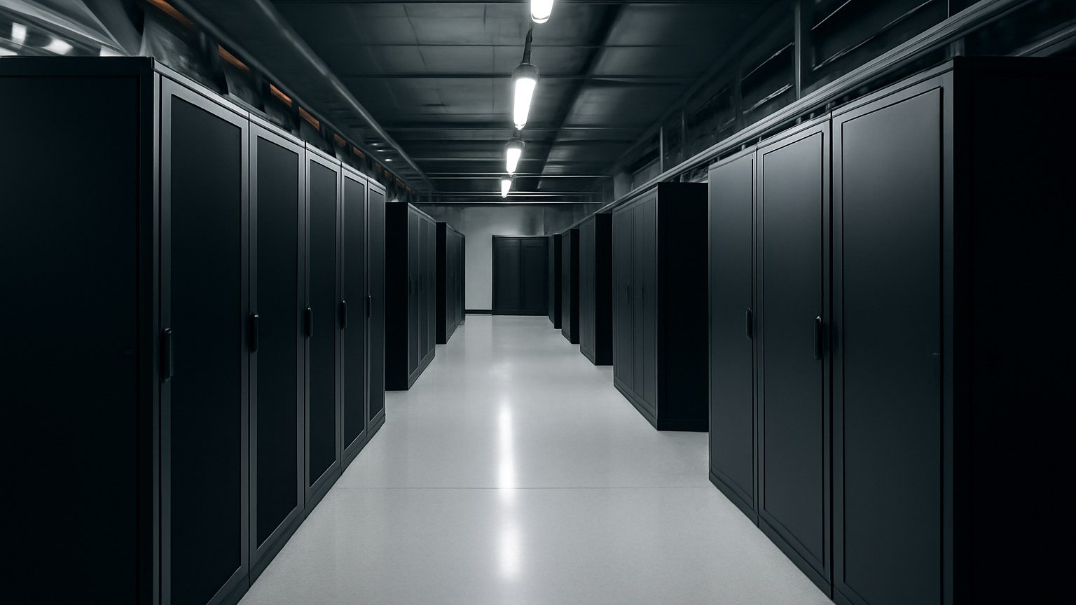A new data centre hall prepared for artificial intelligence computing