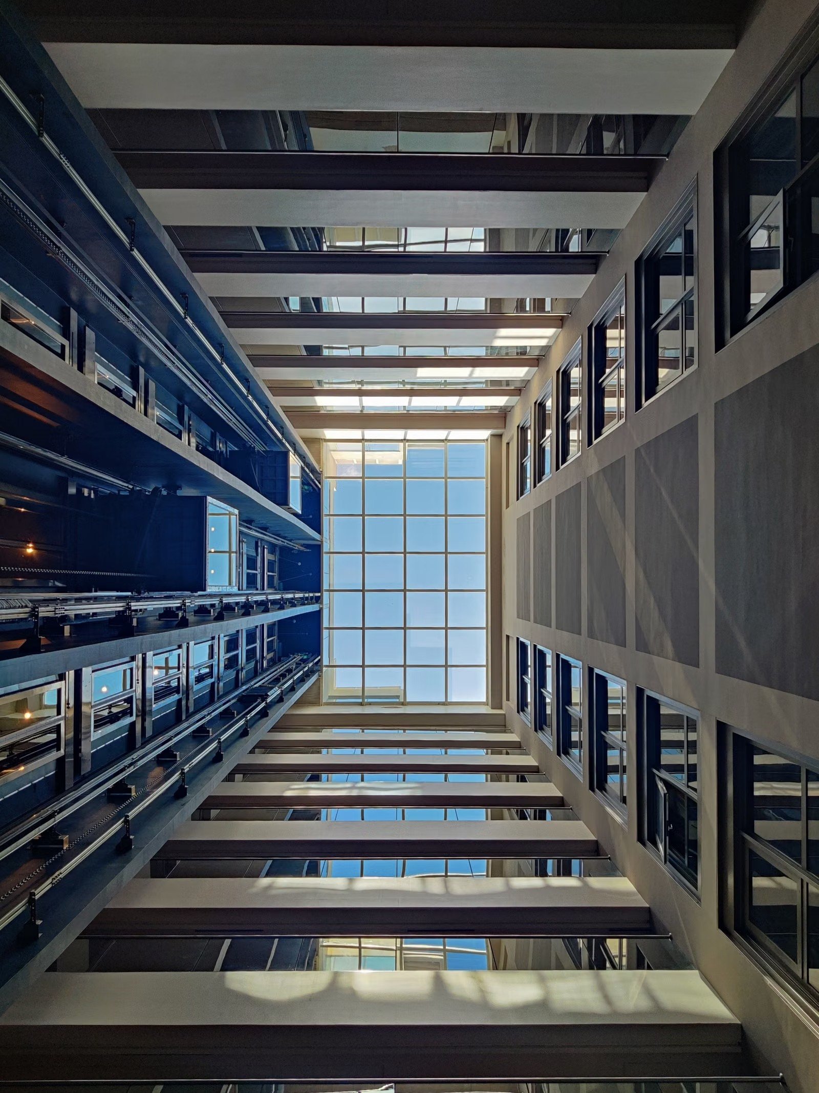 Modern glass atrium in Doha