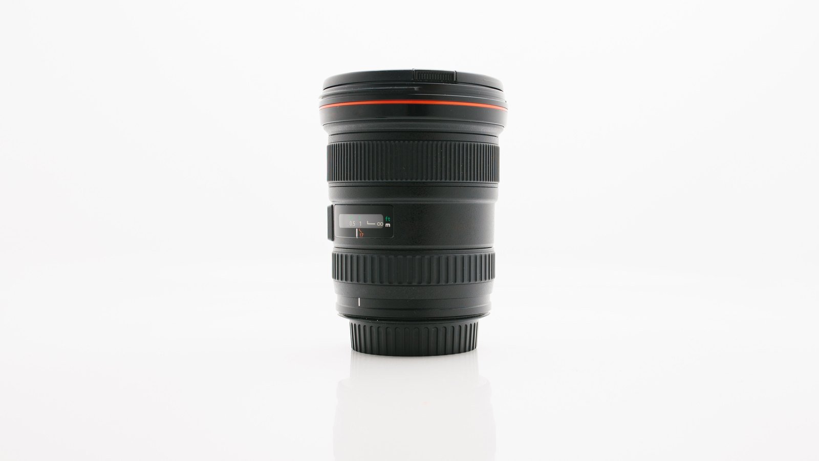 A close view of a camera lens