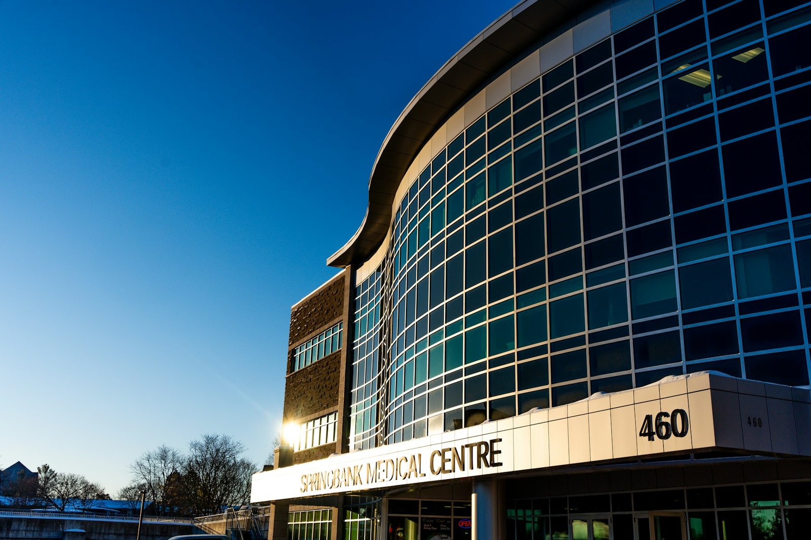 Modern medical centre exterior