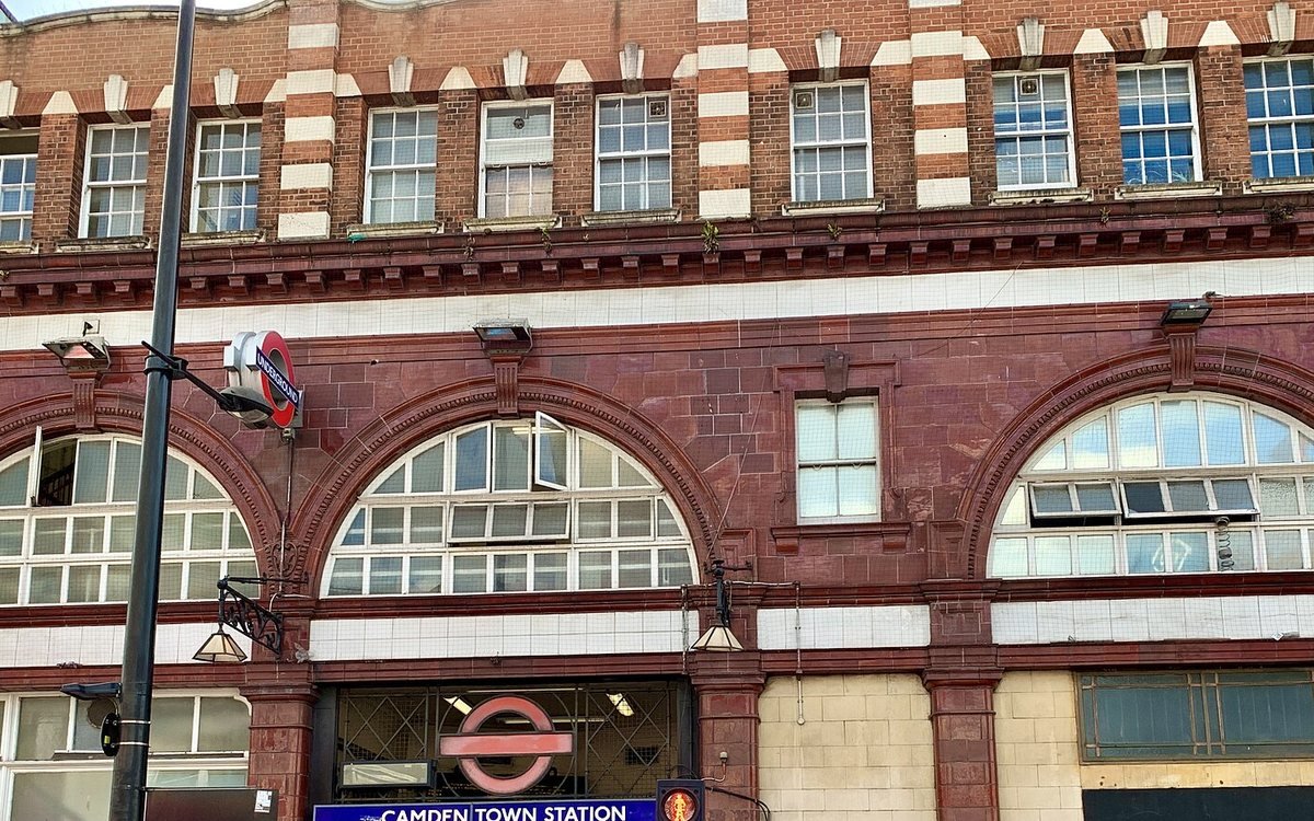 The front of Camden Town station in north London